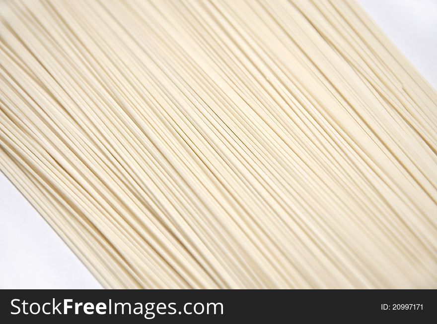 Close up to dried noodles