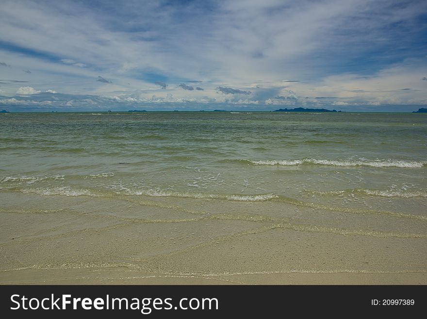 Quiet beach and sea smooth