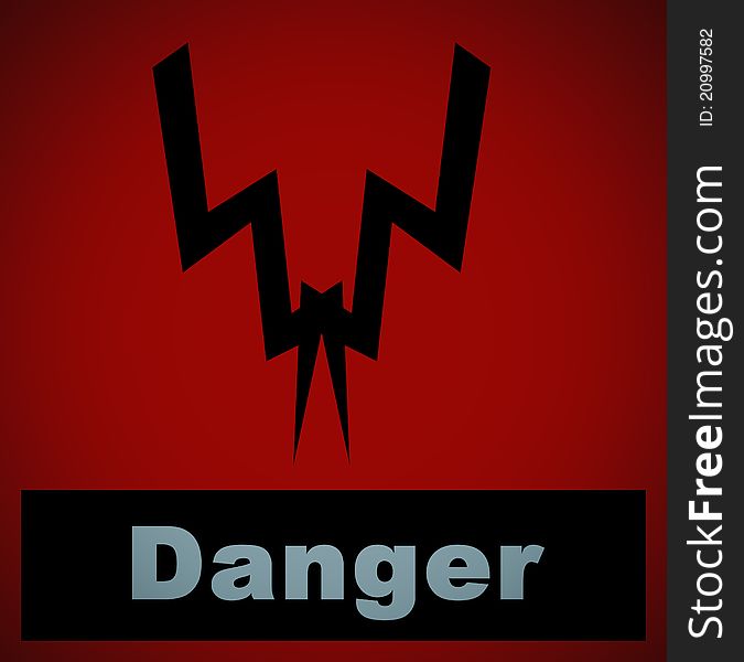 Danger sign - warning danger of death sign.