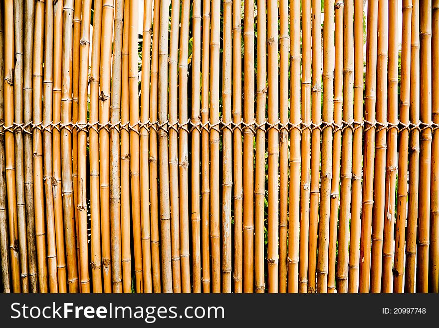 Old bamboo fence using as a background