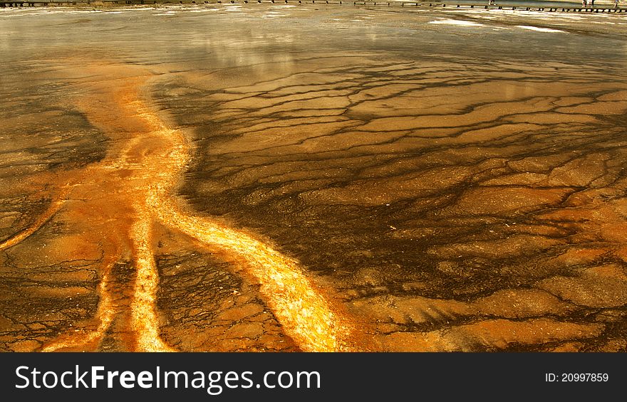 Golden Lava Under Water