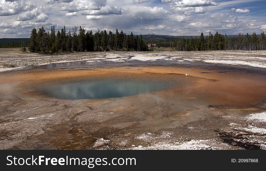 A geyser in Yellowstone National Park. A geyser in Yellowstone National Park.