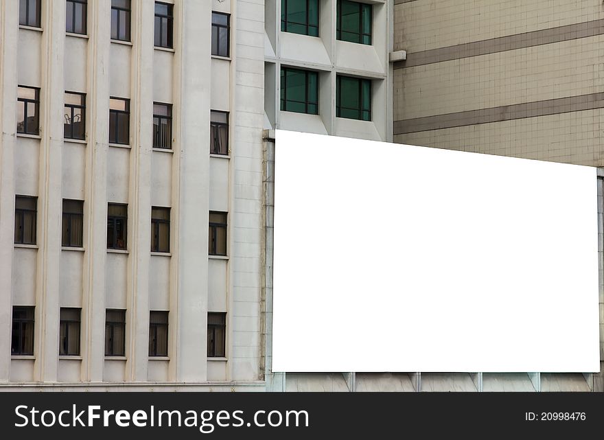 Large Billboard for advertisement use on a modern building. Large Billboard for advertisement use on a modern building