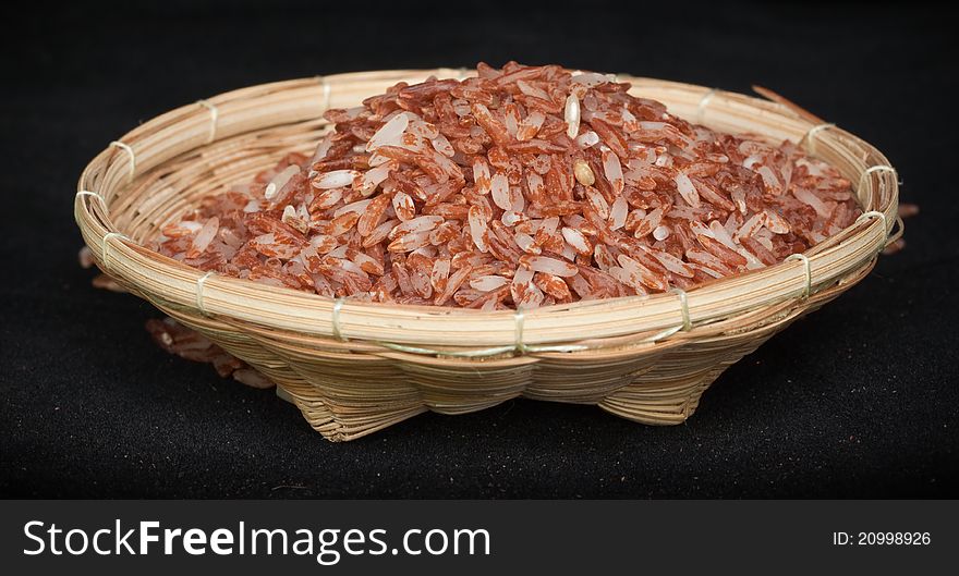 Brown rice in a basket