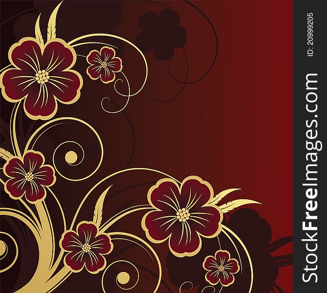 Floral design. Vector illustration