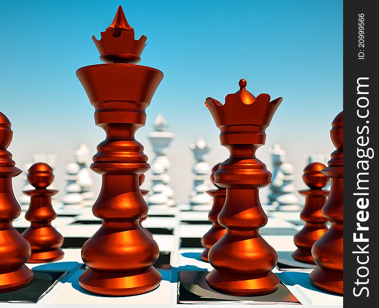 Chess battle the beginning of the battle