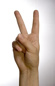 Hand Over White Stock Images