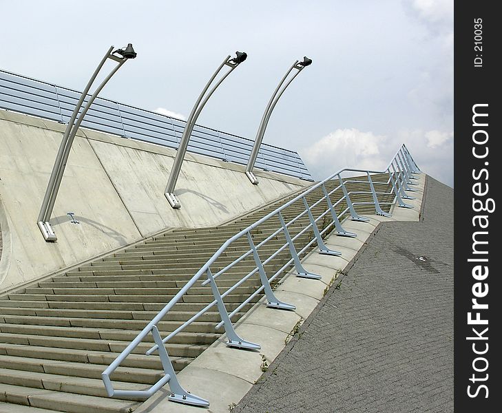 Stair to a bridge