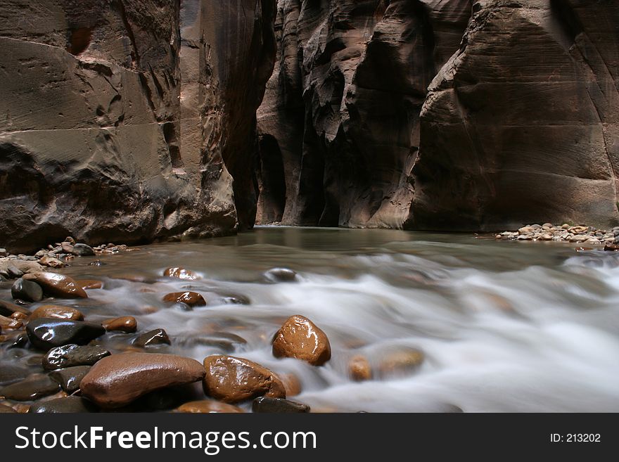 River Coming Out Of Rock