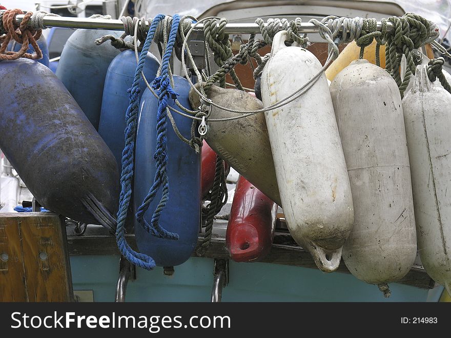 Fenders to protect the boat