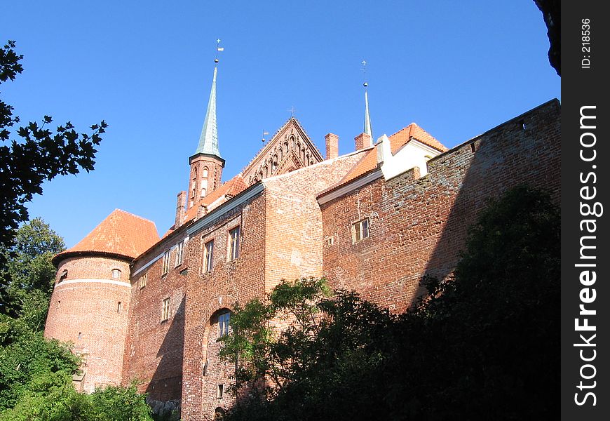 Town of Frombork in Poland. The place of work and death of Nicolae Copernicus - one of the greatest astronomers. In the background Cathedra with the the tomb of Copernicus.