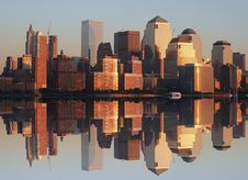 Lower Manhattan At Sunset Royalty Free Stock Images Lower Manhattan At Sunset Royalty Free Stock Images
