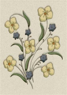 Yellow Flowers Illustration 2 Royalty Free Stock Photography Yellow Flowers Illustration 2 Royalty Free Stock Photography