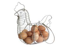 Eggs In The Basket(isolated) Stock Photography Eggs In The Basket(isolated) Stock Photography