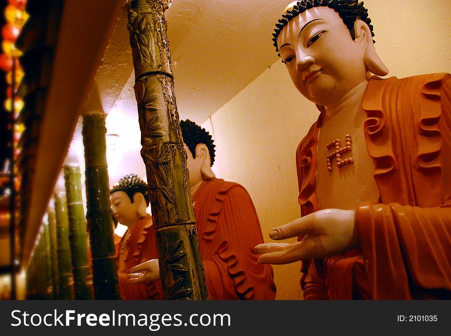 Statue of buddhas in kek lok si temple