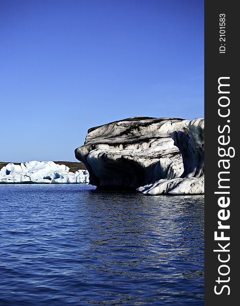 Iceberg shapes on Jokulsarlon lagoon Iceland