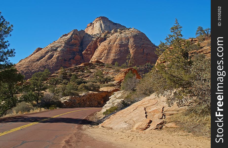 Mountains in Zion national park in Utah