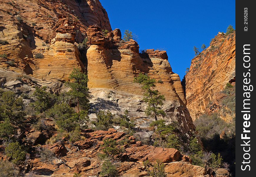 Mountains in Zion national park