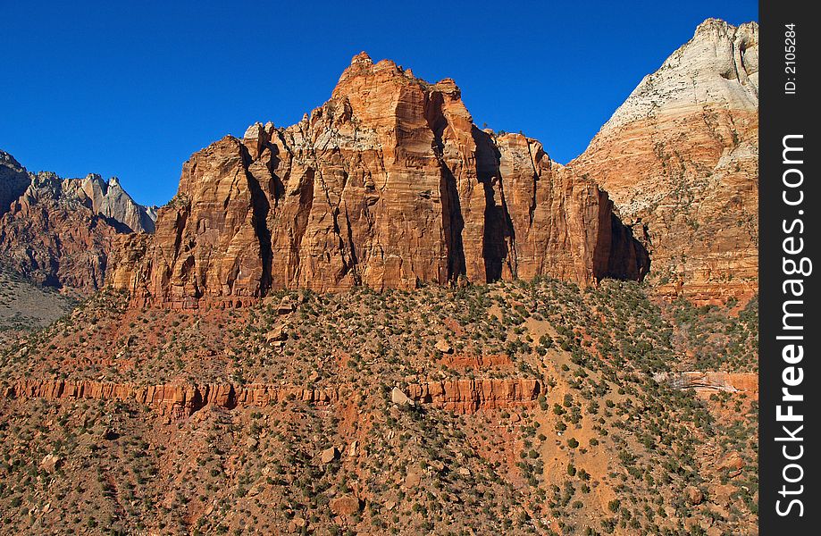 Mountains in Zion national park in Utah