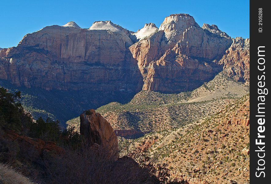 Mountains in Zion national park in Utah