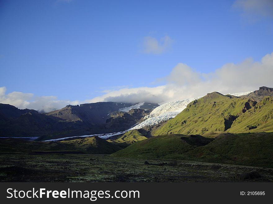 Tip of the glacier Iceland