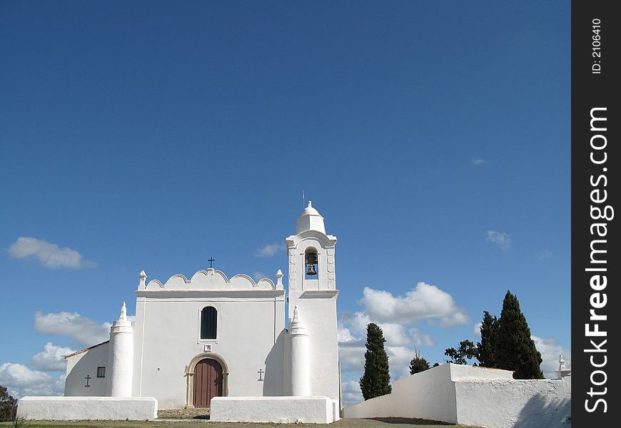 With Church in a small village of Alentejo - Portugal. With Church in a small village of Alentejo - Portugal