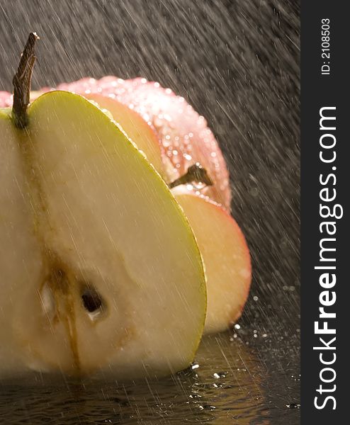 Pears in rain