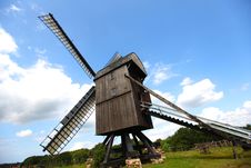 Windmill, Old And Wooden For Milling Grain Royalty Free Stock Image Windmill, Old And Wooden For Milling Grain Royalty Free Stock Image