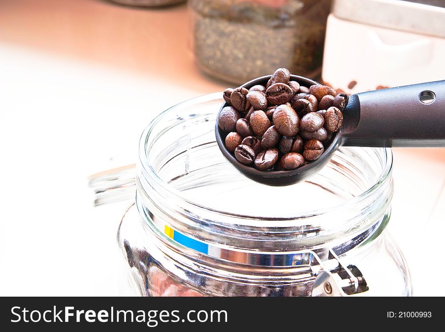 Coffee Seed On Spoon