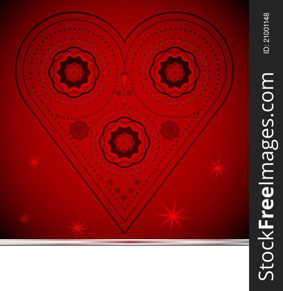 Vector Background banner ornate. Heart pattern love. Vector Background banner ornate. Heart pattern love