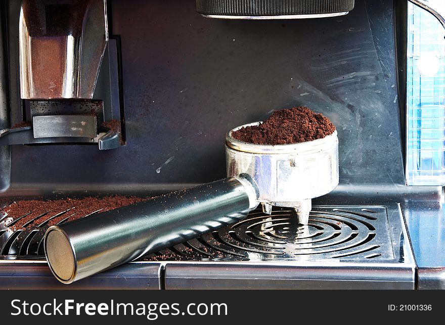 Porta-filter on powder coffee,coffee business