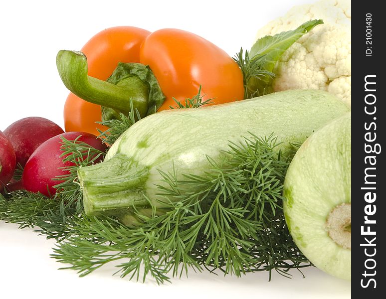 Vegetables On A White Background