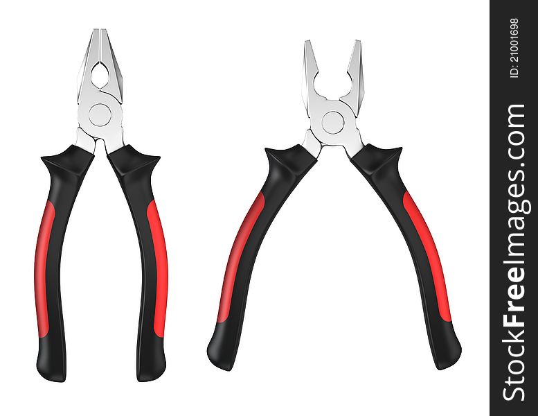 Pliers isolated on white background