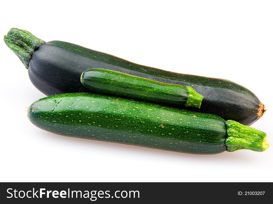 fresh zucchini isolated on white