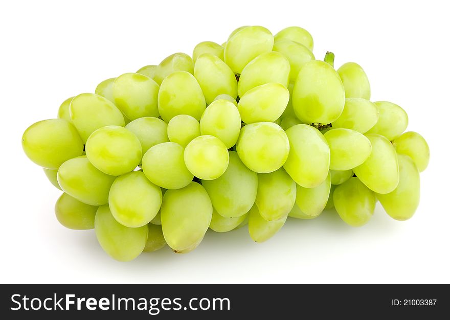 Fresh green grapes close up