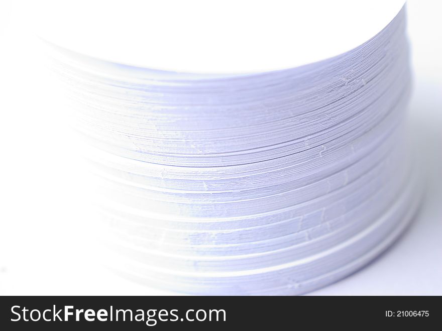 Thick paper on the white background