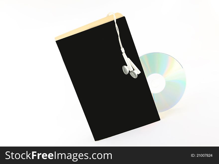 Audio book isolated on white background. Audio book isolated on white background.