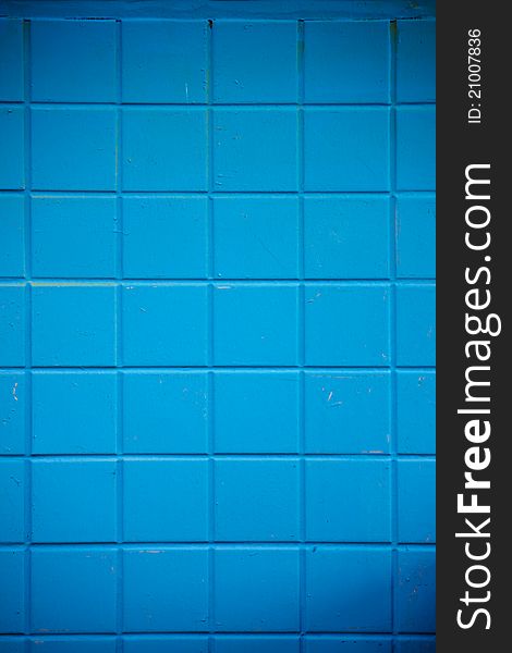 Blue Painted Brick Wall Background. Blue Painted Brick Wall Background