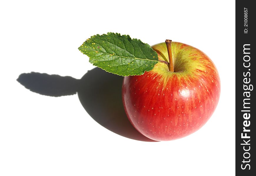 Red apple on a background