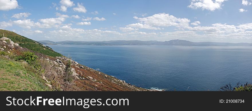 Panoramic view of Finisterre in Galicia (Spain). Panoramic view of Finisterre in Galicia (Spain)