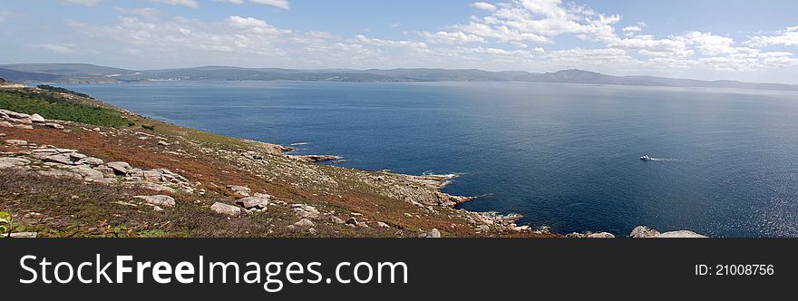 Panoramic view of Finisterre in Galicia (Spain). Panoramic view of Finisterre in Galicia (Spain)