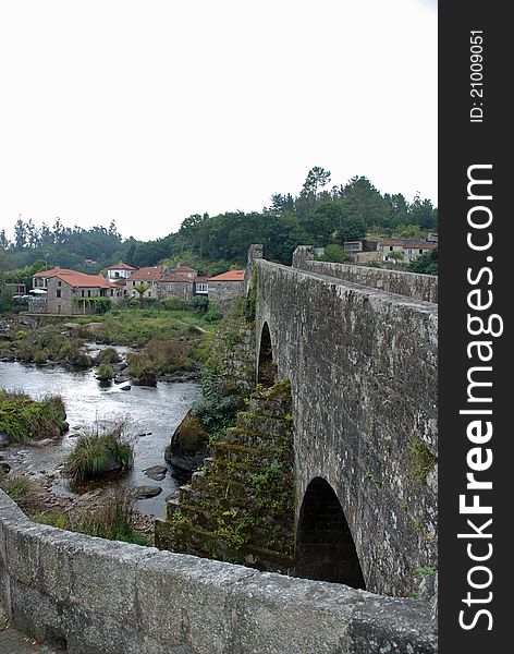 View of Ponte Maceiras in Galicia (Spain)