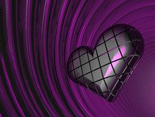 3D Lilac Love Heart Royalty Free Stock Photo