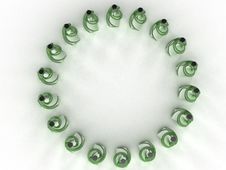 Glass Bottles Of Green Glass №3 Royalty Free Stock Image Glass Bottles Of Green Glass №3 Royalty Free Stock Image