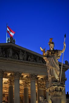 Statue Of Athena At Vienna, Austria Royalty Free Stock Image