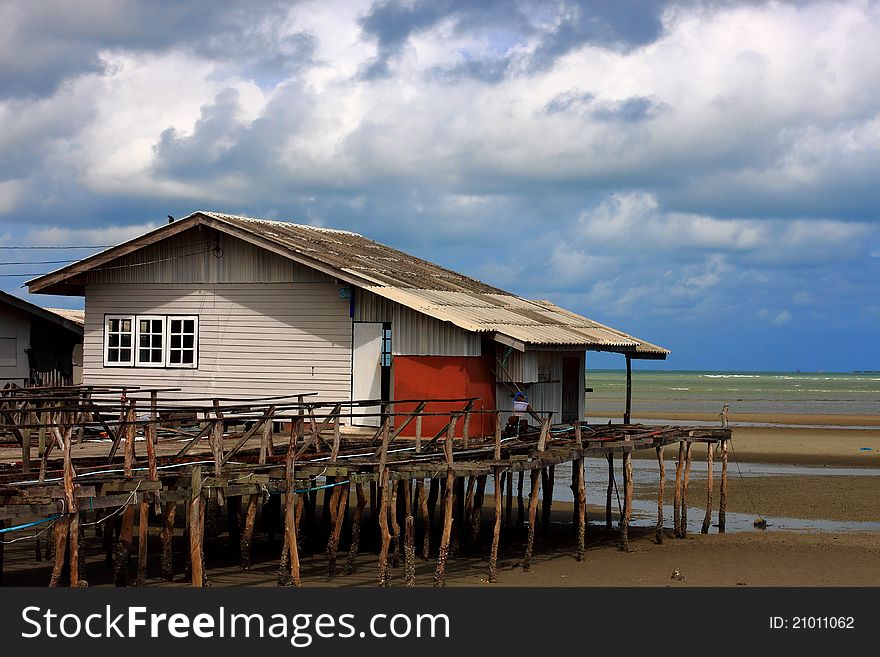 A house on beach at thailand