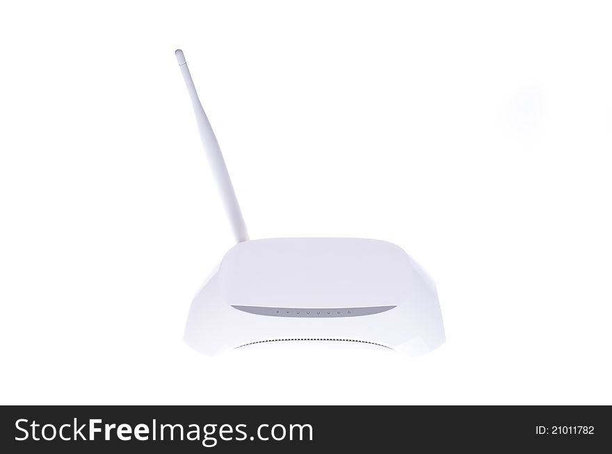 Modern Internet wireless router isolated on white background. Modern Internet wireless router isolated on white background