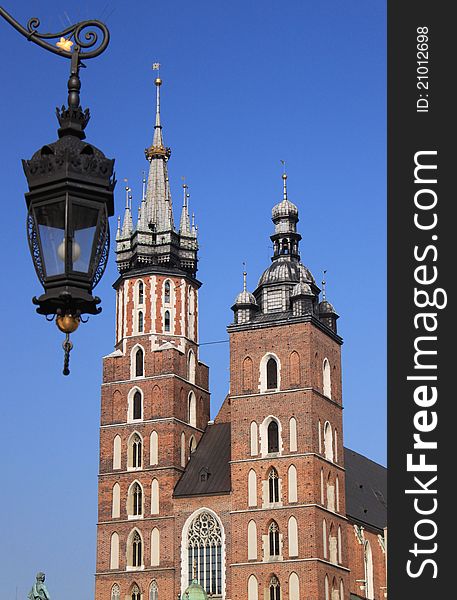 Beautiful Saint Mary's church in Cracow