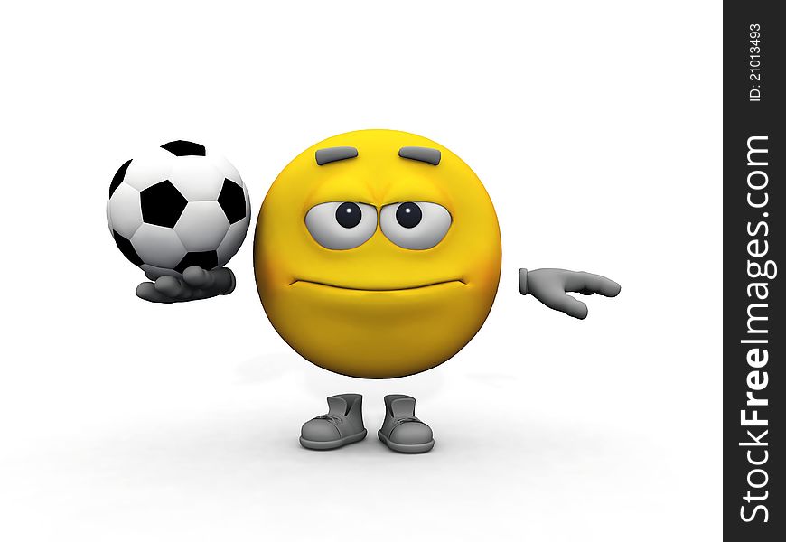Smiley and a soccer ball