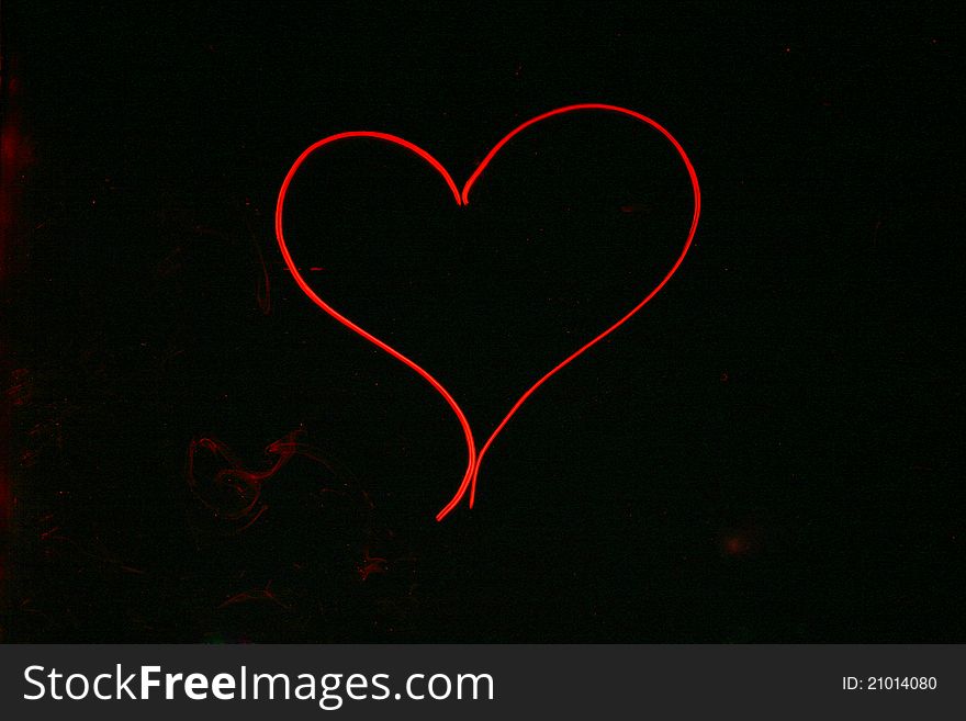 Image of a heart made â€‹â€‹of LED light technology. Image of a heart made â€‹â€‹of LED light technology